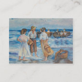Aguardando OS pescadores - óleo - 30x60, Name,… Visitenkarte (Rückseite)