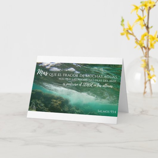 Aguas Antiguas Tarjeta Salmos 93:4 Karte (Gelbe Blume)