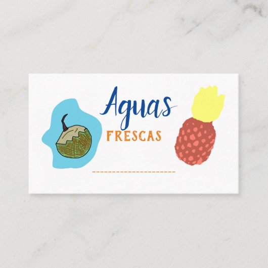 Aguas Frescas Visitenkarte (Vorderseite)