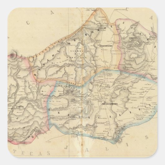 Aguascalientes, Mexiko Quadratischer Aufkleber (Vorderseite)