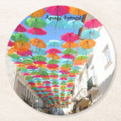 Agueda Runder Pappuntersetzer (Vorderseite)