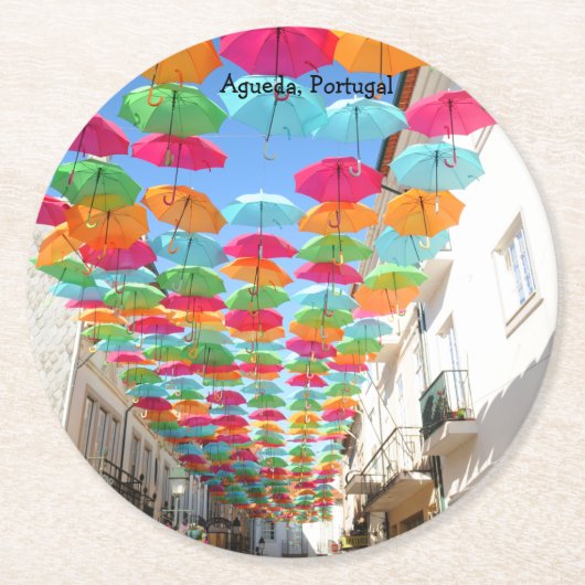 Agueda Runder Pappuntersetzer (Vorderseite)