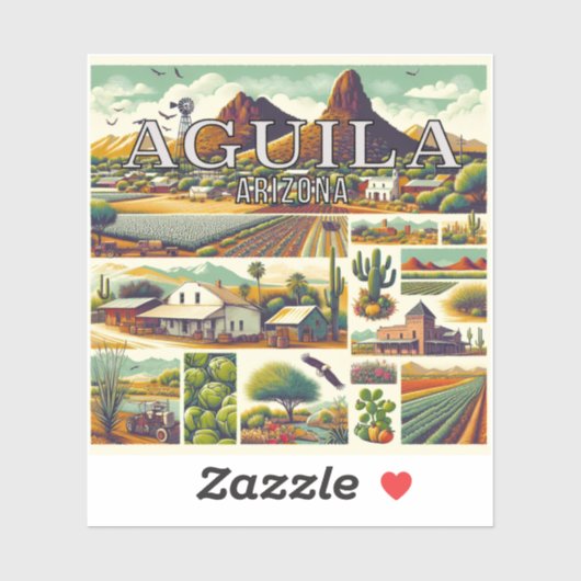 Aguila Arizona 3 Inch Vinyl Sticker (Blatt)