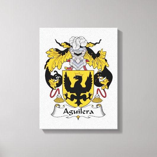 Aguilera Familienwappen Leinwanddruck (Vorderseite)