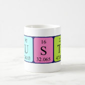 Agustin Namen-Tasse periodischer Tabelle Kaffeetasse (Mittel)