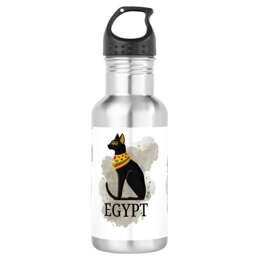 ÄGYPT DESERT CAMMEL PYRAMID CAT EDELSTAHLFLASCHE (Vorderseite)