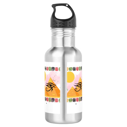 ÄGYPT DESERT CAMMEL PYRAMID EDELSTAHLFLASCHE (Rückseite)