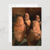Ägypten, 26. Dynastie, kanopische Gläser in Abu Postkarte (Vorne/Hinten)