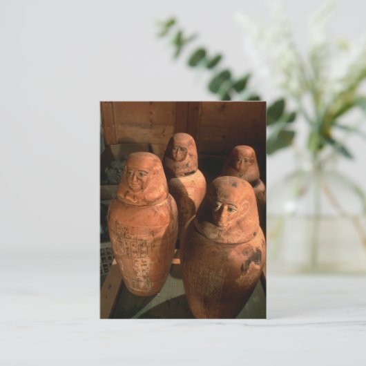 Ägypten, 26. Dynastie, kanopische Gläser in Abu Postkarte (Stehend Vorderseite)