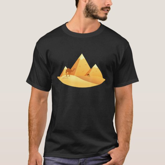 Ägypten 3 Pyramiden Kamel und Wüste T-Shirt (Vorderseite)