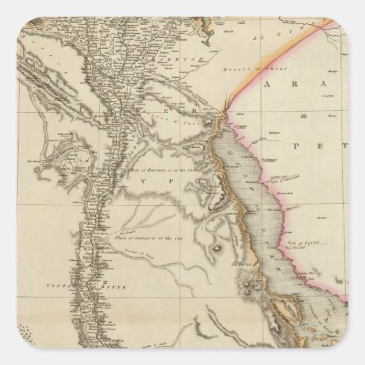 Ägypten 3 quadratischer aufkleber (Vorderseite)