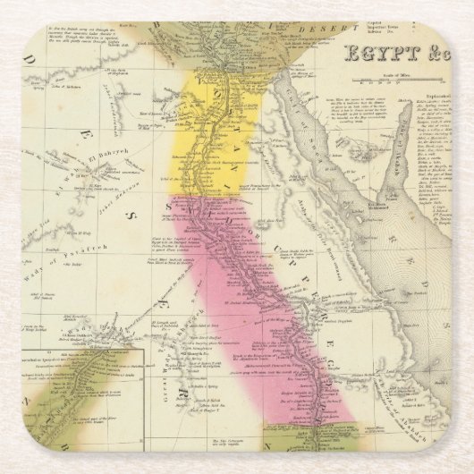 Ägypten 6 rechteckiger pappuntersetzer (Vorderseite)
