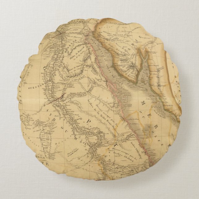 Ägypten 7 rundes kissen (Vorderseite)