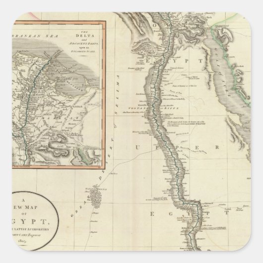 Ägypten 8 quadratischer aufkleber (Vorderseite)