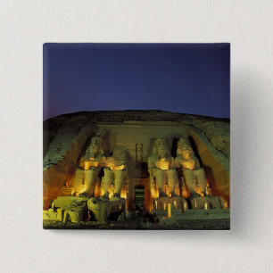 Ägypten, Abu Simbel, Kolossale Figuren von Ramses Button