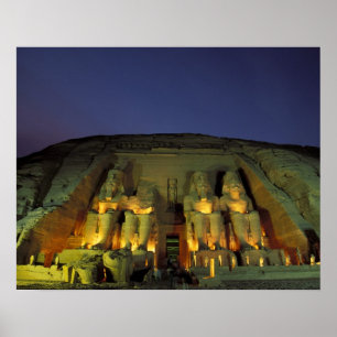 Ägypten, Abu Simbel, Kolossale Figuren von Ramses Poster