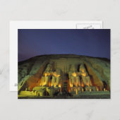 Ägypten, Abu Simbel, Kolossalfiguren von Ramesses Postkarte (Vorne/Hinten)