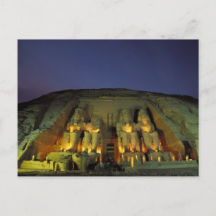 Ägypten, Abu Simbel, Kolossalfiguren von Ramesses Postkarte