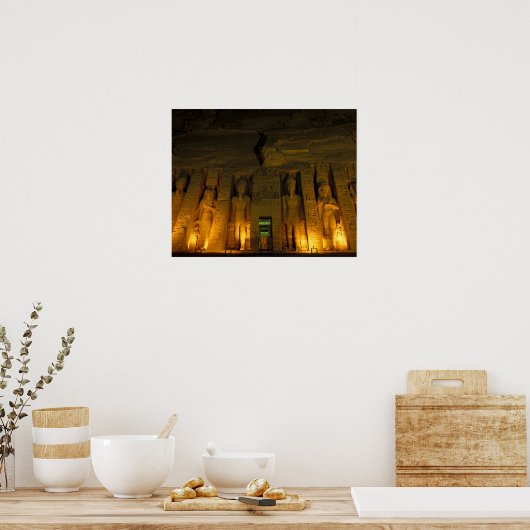 Ägypten, Abu Simbel, Lichtfassade des Kleinen Poster (Küche)