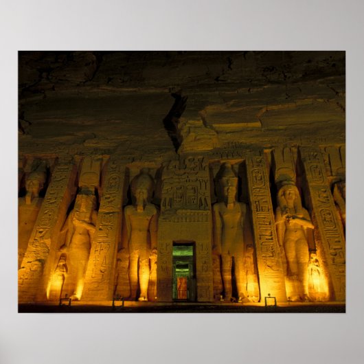 Ägypten, Abu Simbel, Lichtfassade des Kleinen Poster (Vorne)