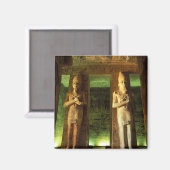 Ägypten, Abu Simbel, Statue Ramesses II, Magnet (Vorderseite/Rückseite)