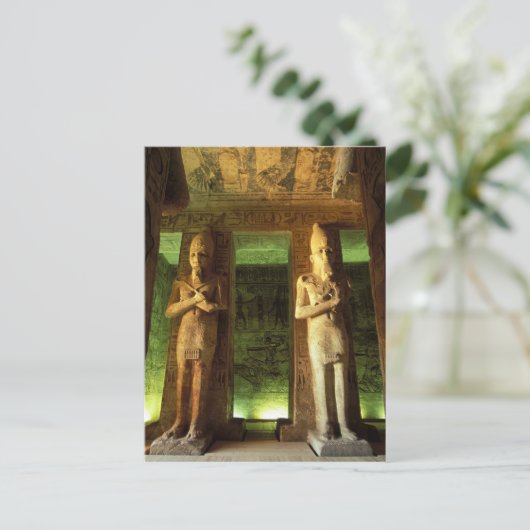 Ägypten, Abu Simbel, Statue Ramesses II, Postkarte (Stehend Vorderseite)