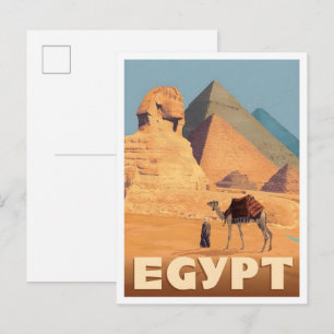 Ägypten Afrika Vintage Reise  Postkarte