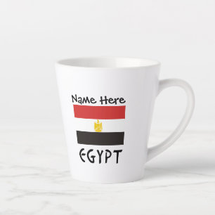 Ägypten Ägyptische Flagge Personalisierter Name  Milchtasse