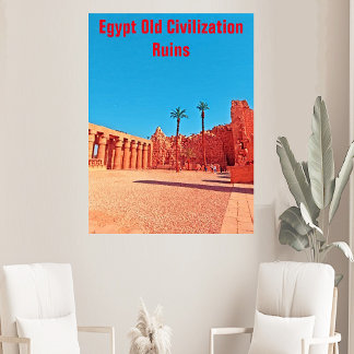 Ägypten Alte Zivilisation Ruinen Landschaftswüste  Poster
