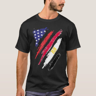 Ägypten Amerikanische Flagge USA Patriot Heritage  T-Shirt