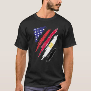 Ägypten Amerikanische Flagge USA Patriot Heritage  T-Shirt