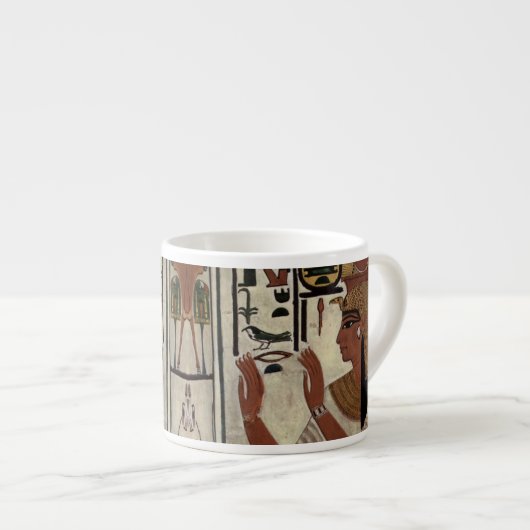 Ägypten Antike Pharao Tombs Farbenfrohe Malerei Ku Espressotasse (Vorderseite Rechts)