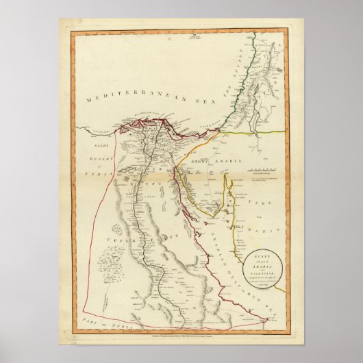 Ägypten, Arabien, Palästina Poster (Vorne)