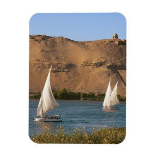 Ägypten, Assuan, Nil, Felucca-Segelschiffe, Magnet