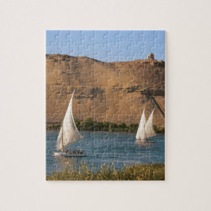 Ägypten, Assuan, Nil, Felucca-Segelschiffe, Puzzle