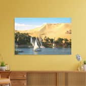Ägypten, Assuan, Nile River, Felucca Segelboote, 2 Leinwanddruck (Insitu (Wohnzimmer))