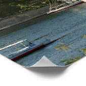 Ägypten, Assuan, Nile River, Felucca Segelboote, 2 Poster (Ecke)