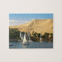 Ägypten, Assuan, Nile River, Felucca Segelboote, 2