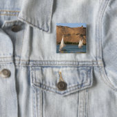 Ägypten, Assuan, Nile River, Felucca Segelboote, Button (Beispiel)