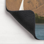 Ägypten, Assuan, Nile River, Felucca Segelboote, Mousepad (Ecke)