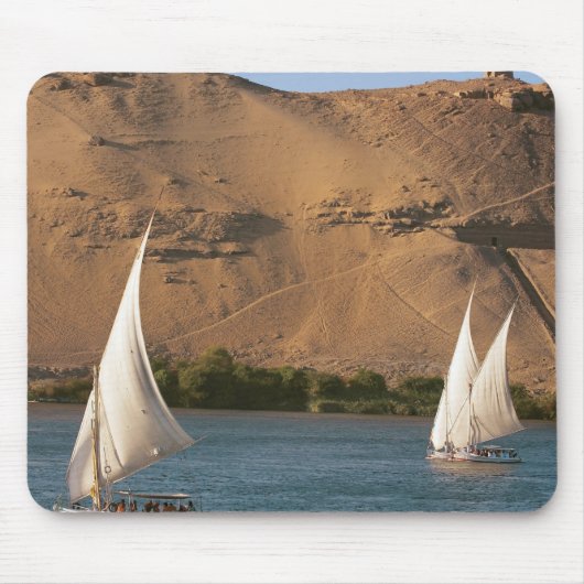 Ägypten, Assuan, Nile River, Felucca Segelboote, Mousepad (Vorne)