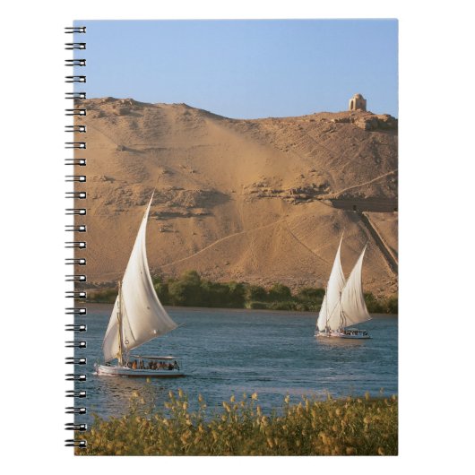 Ägypten, Assuan, Nile River, Felucca Segelboote, Notizblock (Vorderseite)