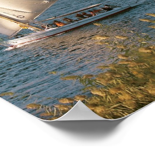 Ägypten, Assuan, Nile River, Felucca Segelboote, Poster (Ecke)