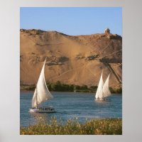 Ägypten, Assuan, Nile River, Felucca Segelboote,
