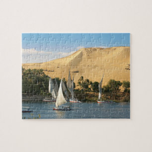 Ägypten, Assuan, Nile River, Felucca Segelboote,  Puzzle