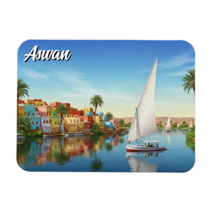 Ägypten Assuan nubisches Dorf Reise Magnet