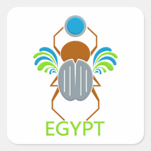 ÄGYPTEN-Aufkleber Quadratischer Aufkleber
