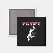 Ägypten Basketball Fans Jersey - Ägyptischer Flagg Magnet (Vorderseite/Rückseite)