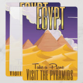 Ägypten - Besuchen Sie das Pyramiden-Urlaubsposter (Vorne/Hinten)