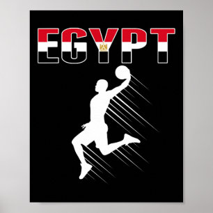 Ägypten Bysketbyll Fans Jersey - Ägyptischer Flagg Poster